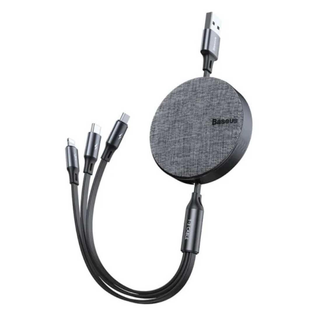 Baseus Fabric 3-in-1 Flexible Fast Charging Cable Multi Device Charging Cable
