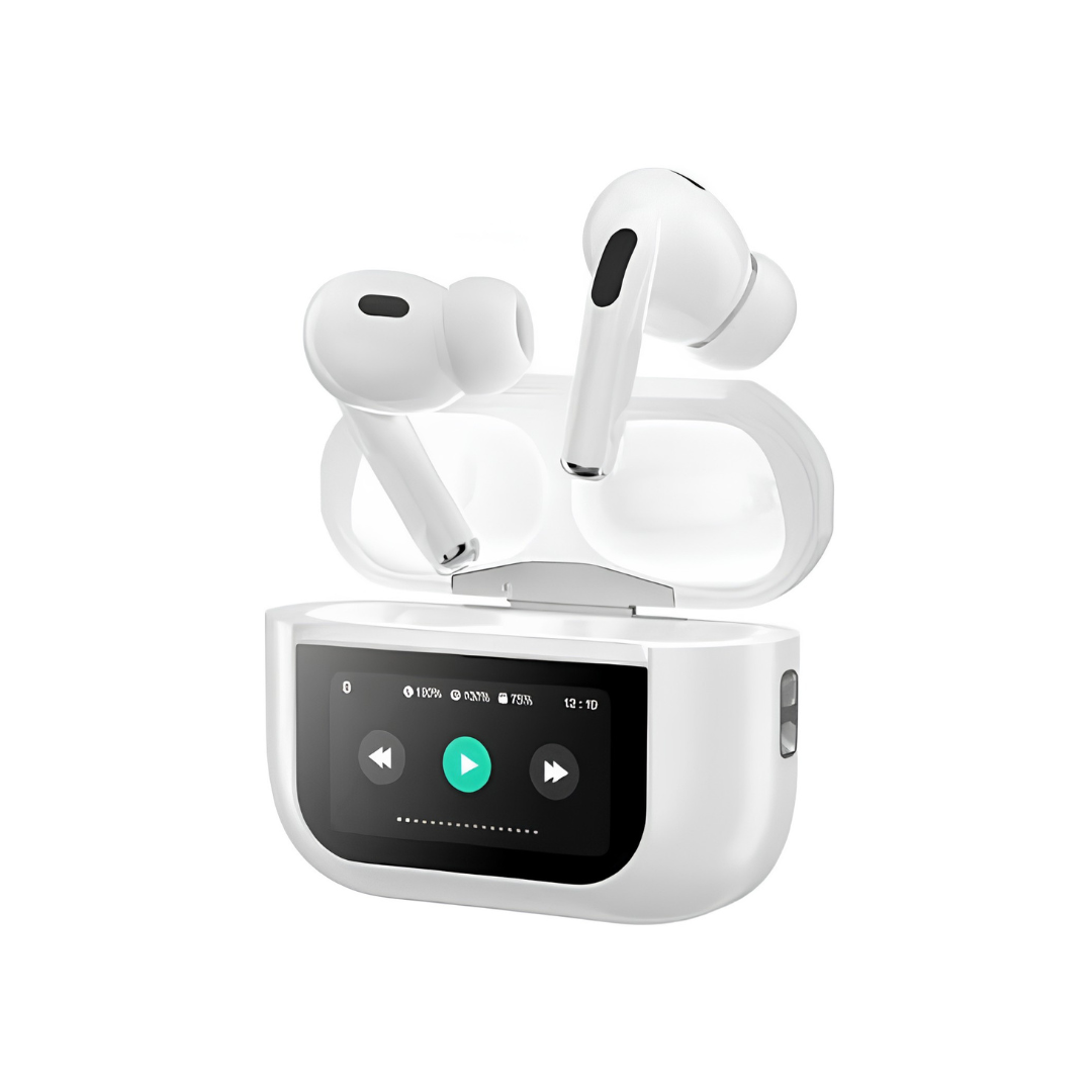 A9 Display Wireless Earbuds | Smart Touch Screen Charging Case