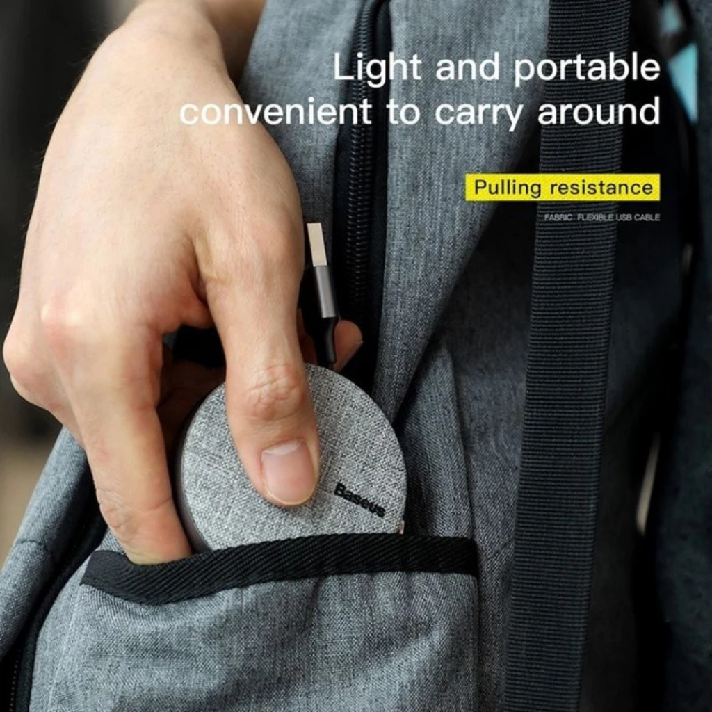Baseus Fabric 3-in-1 Flexible Fast Charging Cable Multi Device Charging Cable