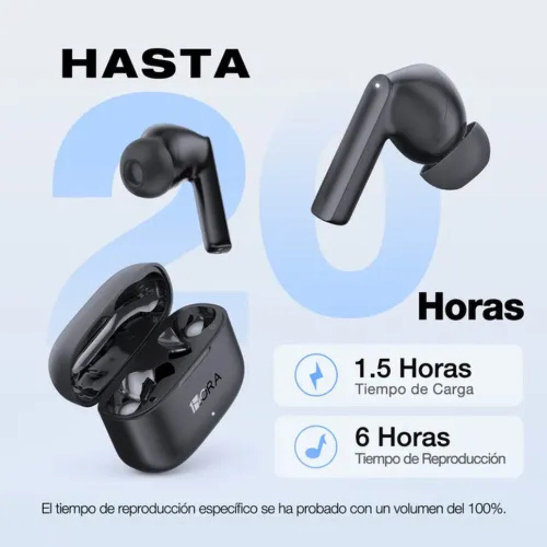 1Hora AUT206 Wireless Bluetooth 5.3 Earbuds with Charging Case