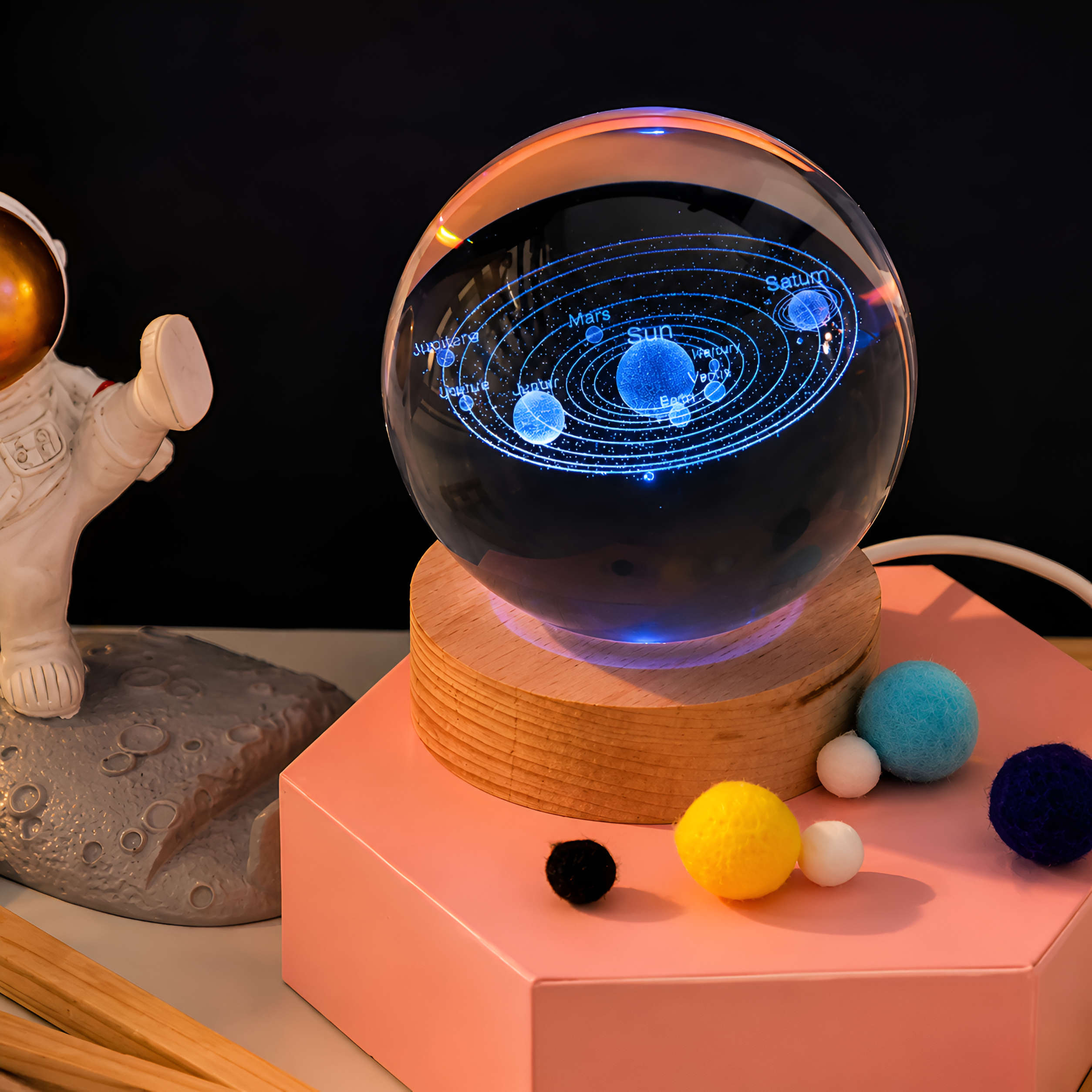 Crystal Ball Lamp | 3D LED Night Light Decorative Lamp