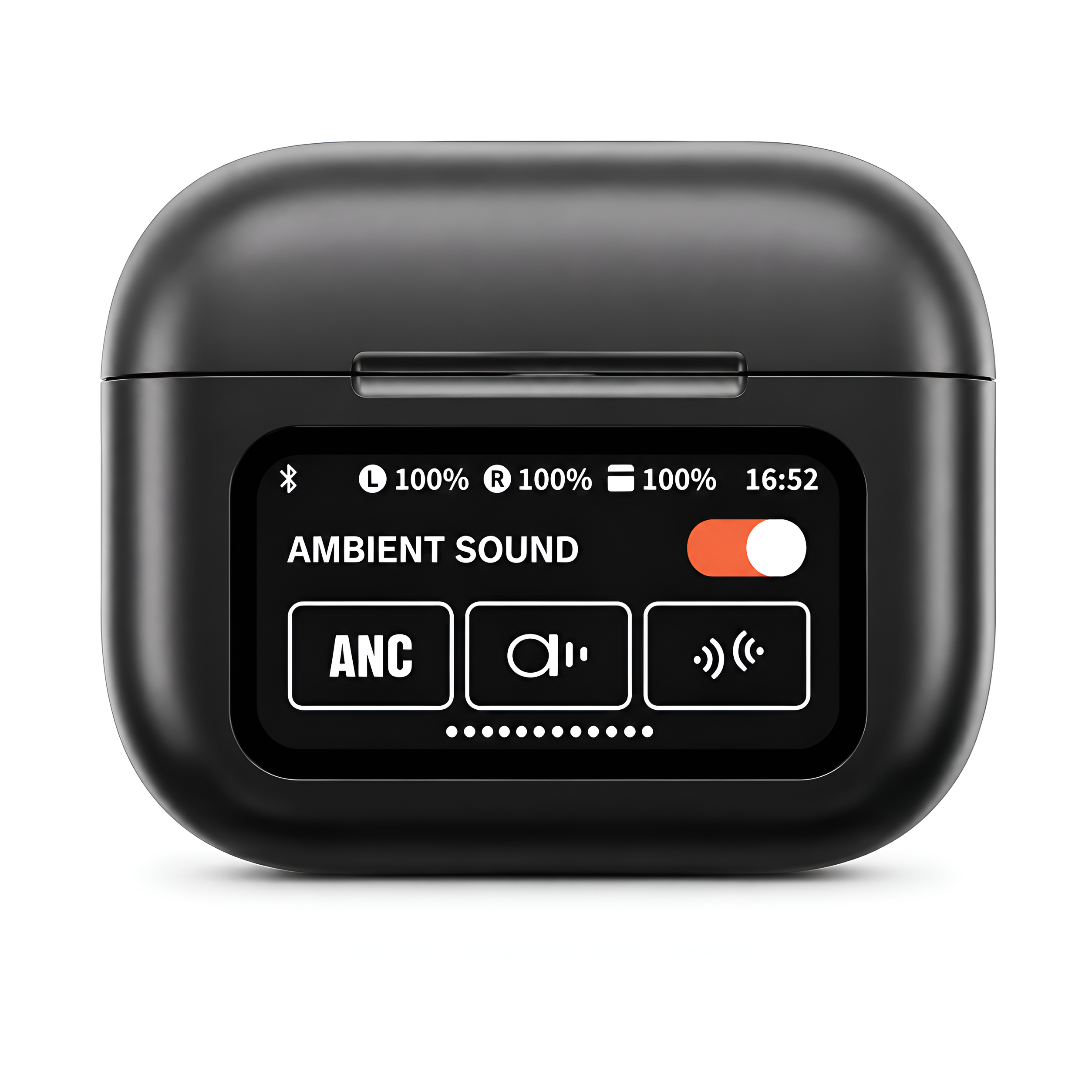 Black A9 Display Wireless Earbuds | Smart Touch Screen Charging Case