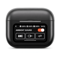 Black A9 Display Wireless Earbuds | Smart Touch Screen Charging Case