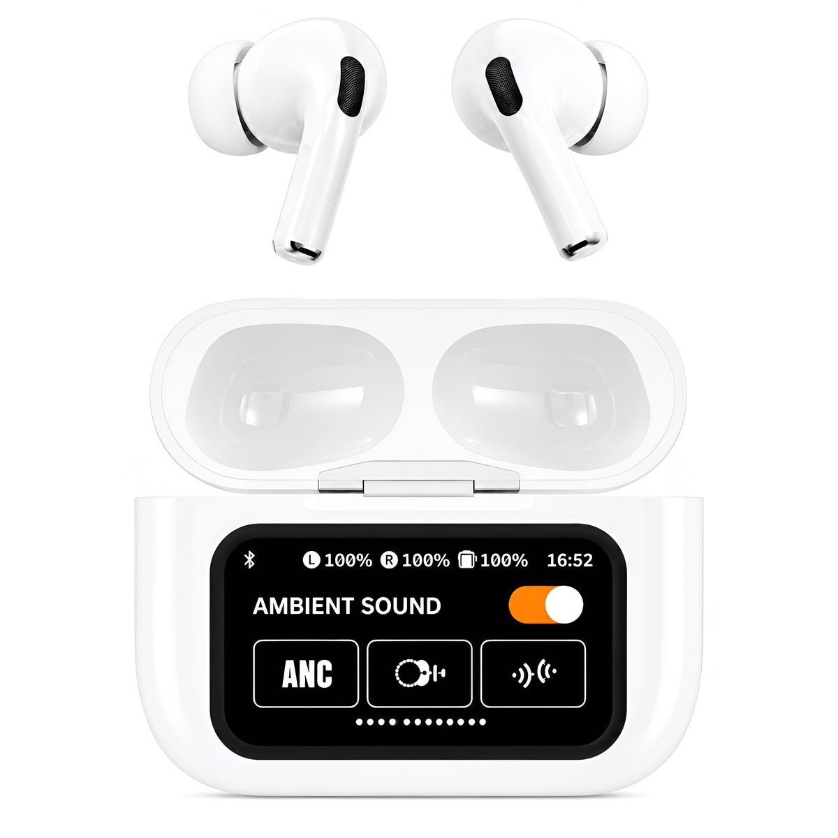 A9 Display Wireless Earbuds | Smart Touch Screen Charging Case