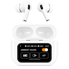 A9 Display Wireless Earbuds | Smart Touch Screen Charging Case