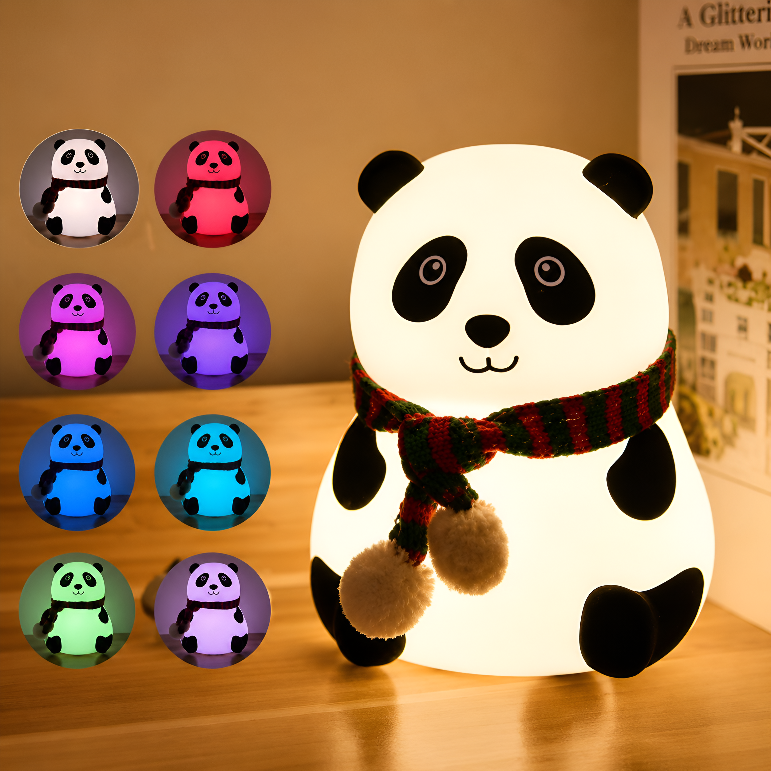 Panda Night Lamp | Cute LED Bedside Lamp